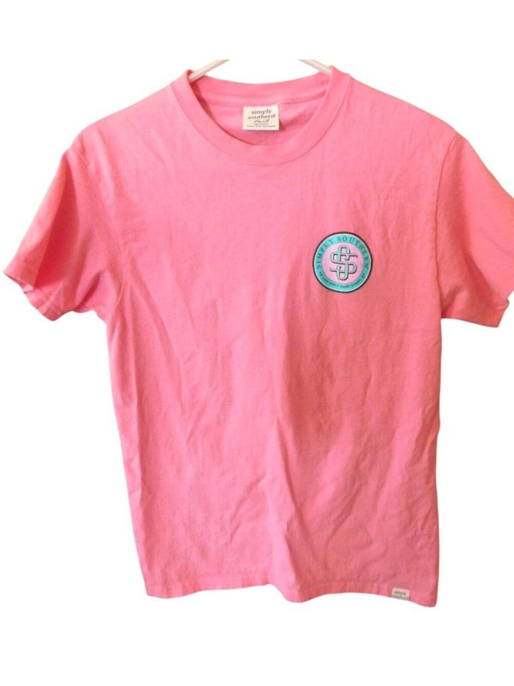 Simply Southern S Pink Palm Trees Ocean Breeze Turtle Graphic Tee Coastal Shirt